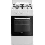 Cuisiniere a gaz - beko - fsg522dwc - 4 foyers - 50 cm