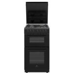 Cuisiniere gaz continental edison cecdf5060b3 - 4 feux - noir - l50 xp60 x h90 cm