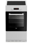 Beko - cuisiniere induction fsm58301wc - 3 feux - 0, 92 kwh / cycle - 50cm