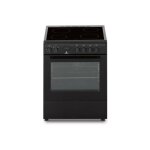 Continental edison - cuisiniere vitroc�ramique cecv60fcb - 4 feux - l58, 8 xp61 xh83 cm - noir
