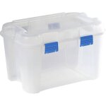Curver 243696 bo�te de rangement totem box 60l, transparent / blau transparent, bleu 1 pc(s)