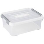 Curver 243946 bo�te de rangement handy empilable (l x l x h) 400 x 290 x 150 mm transparent, argent 1 ...