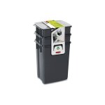 Ensemble de paniers de tri de 2 x 10 l + 6 l poubelles multicolores - curver