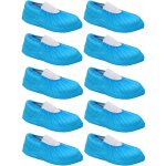 Cyclingcolors - 10x couvre chaussure plastique jetable bleu avec �lastique de maintien protection surchaussure ...
