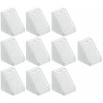 10x equerre d'assemblage simple raccord avec cache universel taquet ferrure angle connecteur meuble caisson ...