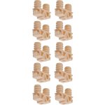 Cyclingcolors - 10x ferrure d'assemblage beige male en t connecteur fixation  visser bois meuble tagre ...