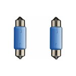 2x ampoule 12v 5w sv8, 5 10x36mm bleu navette voiture moto remorque tracteur