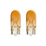 2x ampoule 12v 5w t10 w2, 1x9, 5d wedge orange voiture moto tracteur remorque