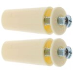 2x butée d'arrêt de lame finale de volet roulant cône Ø22mm longueur 40mm en pvc avec rondelle et vis ... 2x butée d'arrêt de lame finale de volet roulant cône Ø22mm longueur 40mm en pvc avec rondelle et vis ...