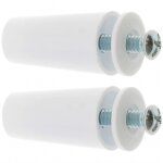 2x butée d'arrêt de lame finale de volet roulant cône Ø22mm longueur 60mm en pvc avec rondelle et vis ... 2x butée d'arrêt de lame finale de volet roulant cône Ø22mm longueur 60mm en pvc avec rondelle et vis ...