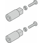 Cyclingcolors - 2x butoir bute de vantail pour chariot et guidage de porte coulissante droite ou gauche ...