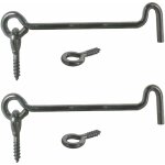 2x crochets d'arrêt avec vis à ?illet 2, 8x40mm acier argenté fermeture porte bois contrevent crochet ... 2x crochets d'arrêt avec vis à ?illet 2, 8x40mm acier argenté fermeture porte bois contrevent crochet ...