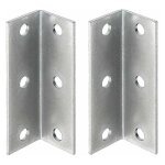 Cyclingcolors - 2x �querre de fixation �tag�re acier � visser 27x27x80 6 trous ferrure assemblage bois ...