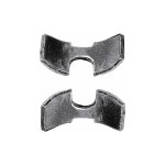Cyclingcolors - 2x �trier ouvert pour vis assemblage meuble ancien 7mm 8mm demi lune rond 30mm ferrure ...