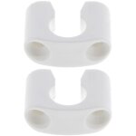 2x lacet espagnolette collier en u en plastique blanc entraxe 15mm volet battant fen�tre but�e maintien ...