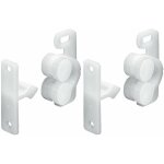 Cyclingcolors - 2x loqueteau bloc porte a rouleau roulette plastique blanc camping car caravane placard ...