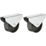 Cyclingcolors - 2x roulette fixe  platine  visser pour sols fragiles anti rayure universelle mini rouleau ...