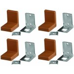 Cyclingcolors - 4x equerre d'assemblage en acier avec cache en plastique connecteur angle couvercle meuble ...