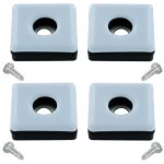 Cyclingcolors - 4x patin glisseur t�flon protection ptfe pied meuble protection sol chaise, 25x25mm