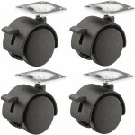 Cyclingcolors - 4x roulette double 30mm pivotante + frein pour meuble capacit� 20kg / roue avec base ...
