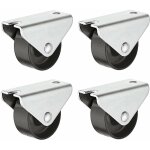 Cyclingcolors - 4x roulette fixe � platine � visser pour sols fragiles anti rayure universelle mini rouleau ...