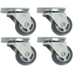 Cyclingcolors - 4x roulette meuble 30mm caoutchouc soft anti rayure gris pivotante universelle mini rouleau ...