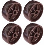 Cyclingcolors - 4x roulette plastique rigide marron fonc� 38mm universelle galet poulie roue rouleau ...