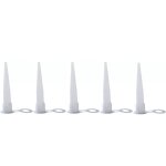 5x embout douille de rechange pour pistolet à calfeutrer silicone mastic plastique blanc à visser sur ... 5x embout douille de rechange pour pistolet à calfeutrer silicone mastic plastique blanc à visser sur ...