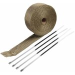 Bande d'isolation thermique universelle 25mm x 10m en fibre de verre avec 5 attaches zippes verrouillables ...