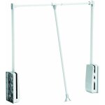 Cyclingcolors - barre de penderie escamotable tringle inclinable avec amortissement pour largeur d'armoire ...