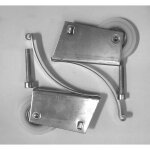Cyclingcolors - jeu de chariots infrieurs pour porte coulissante 10mm panneau de verre galet guide coulisse ...