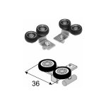 Cyclingcolors - jeu de galets suprieurs cadre pour porte coulissante lamino 18mm gauche et droite panneau ...