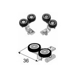 Cyclingcolors - jeu de galets suprieurs sans cadre pour porte coulissante verre 10mm asymtrique gauche ...