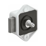 Serrure  pne dormant en applique blanc push lock axe 15mm fermeture porte portail meuble salle de bain ...