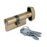 Tesa assa abloy - cylindre  bouton laiton te5 tesa 80mm - 40x40mm - 503b4040l