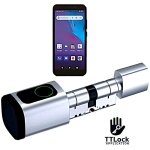 Cylindre electronique d1 / ip65 / ouverture par: badge, empreintes digit , clavier, cl� et t�l:tt lock ...