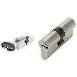 Cylindre europ�en 35 - 55 mm avec cl� r�versible et protection anti - per�age ? securemme