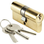 Cylindre de porte bricard 40x40 mm barillet de serrure double entr�e 3 cl�s