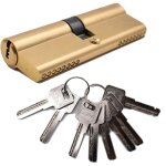 Cylindre de serrure, cylindre d�brayable 42. 5 / 42. 5(85mm) 8 cl�s finition en laiton haute s�curit� ...