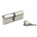 Cylindre de serrure double entr�e sa, 45x50mm, anti - arrachement, 3 cl�s, nickel - thirard
