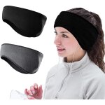 2 pices bandeau polaire, bandeau sport femme, bandeau cache - oreilles pour l'hiver, bandeau elastique ...