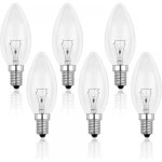 Cyslmuk - ampoule incandescence bougie e14 60w 230v, ampoule flamme e14, dimmable blanc chaud 2700k, ...