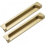Poigne encastrable pour porte coulissante, lot de 2 caches boutons de tiroir en alliage de zinc pour ...