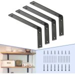 Cyslmuk - support triangulaire en l pour �tag�re murale, support d'angle, �tag�re suspendue, cloison ...