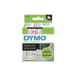 D1 ruban �tiquettes standard 12mm x 7m - rouge / blanc - dymo