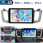 Dab + (en option) pour toyota rav4 2013 - 18 carplay android 15 autoradio gps navi bt swc bt - 4 + 64g ...