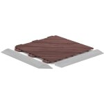 Dalle plastique marron rouge�tre 8 mm effet lattes dalle � queues d'aronde pour usage intensif dalle ...