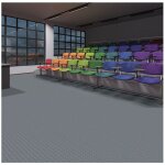 Deladeco - dalle pvc usage intensif relief sigrid gris acier 50x50 - dimensions:50x50 - gris acier - ...