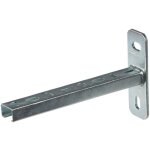 Console de rail, console murale 27 / 18 argent, support mural, support pour charges lourdes en acier ...