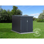 Dancover ? abri � v�los en m�tal 2, 81m� ? acier galvanis� �tanche ? double porte avec serrure ? arceaux ...